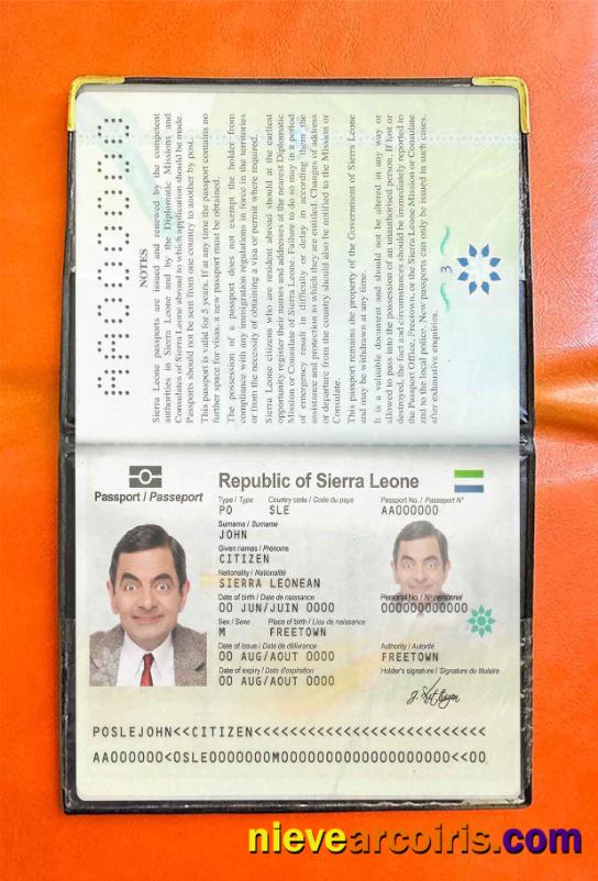 Sierra Leone passport photolook